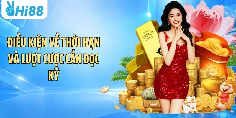 Điều kiện về thời hạn và lượt cược cần đọc kỹ